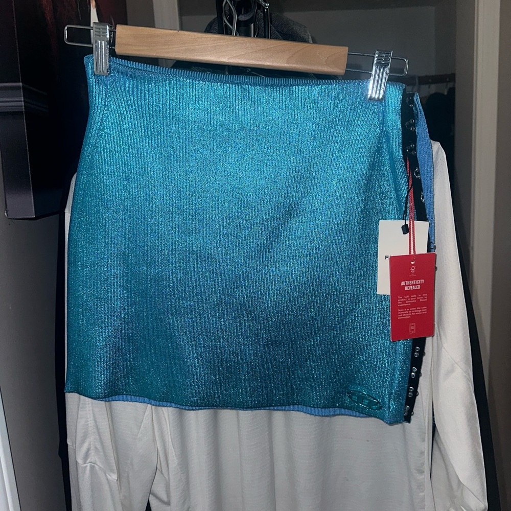 Diesel metallic mini skirt